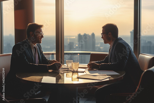 Two Businessmen Discussing a Project photo