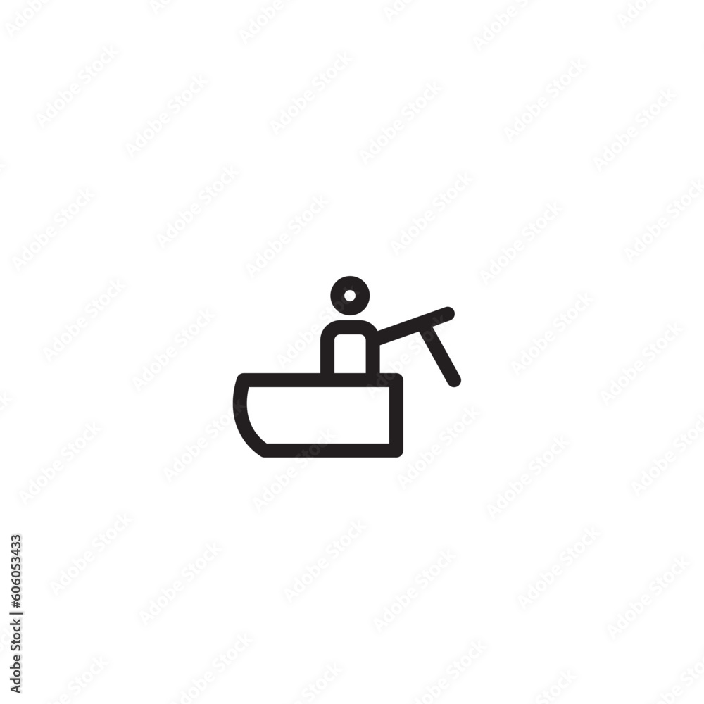 Fishing Sea Ship Outline Icon Fishing Sea Ship Outline Icon