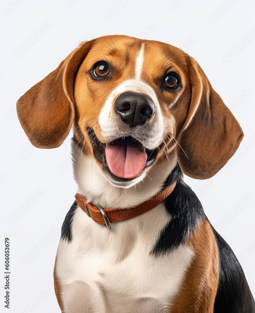 Photo of a beagle puppy in a happy mood