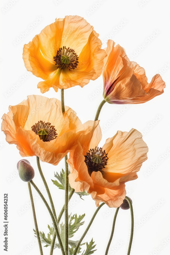 Fototapeta premium flowers isolated on white background