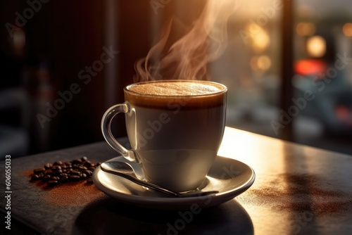 Steaming Hot Cup of Coffee