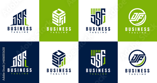 Business finance letter D S F DSF logo design photo