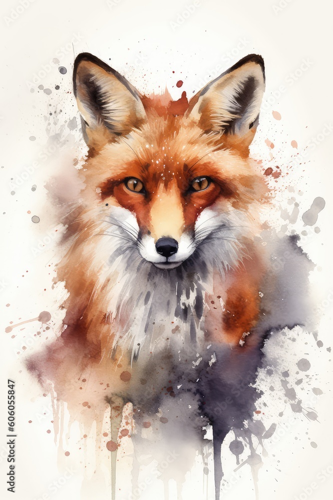 Fototapeta premium red fox in the snow