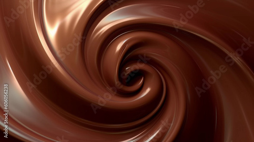 Chocolate close up illustration, sweet background, Generative AI