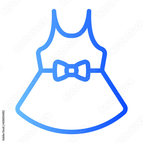 baby dress gradient icon