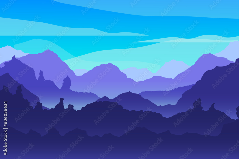 gradient mountain landscape