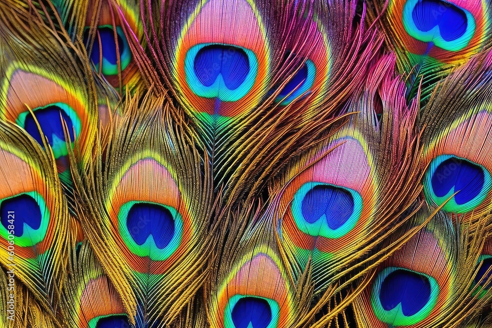Obraz premium peacock feather background