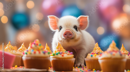 happy birthday party pig © DEMIAN