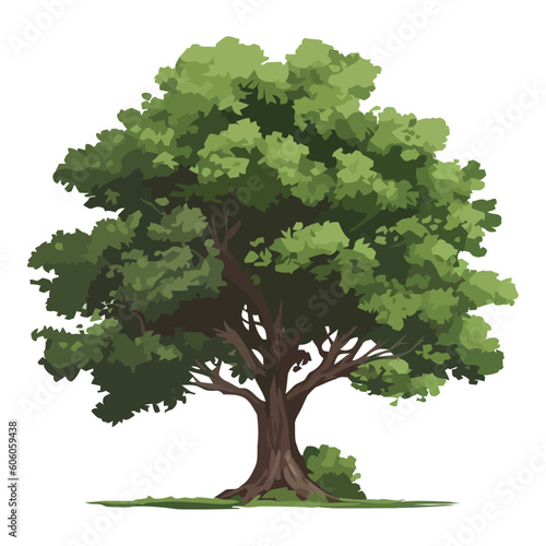 Green tree symbolizes nature growth