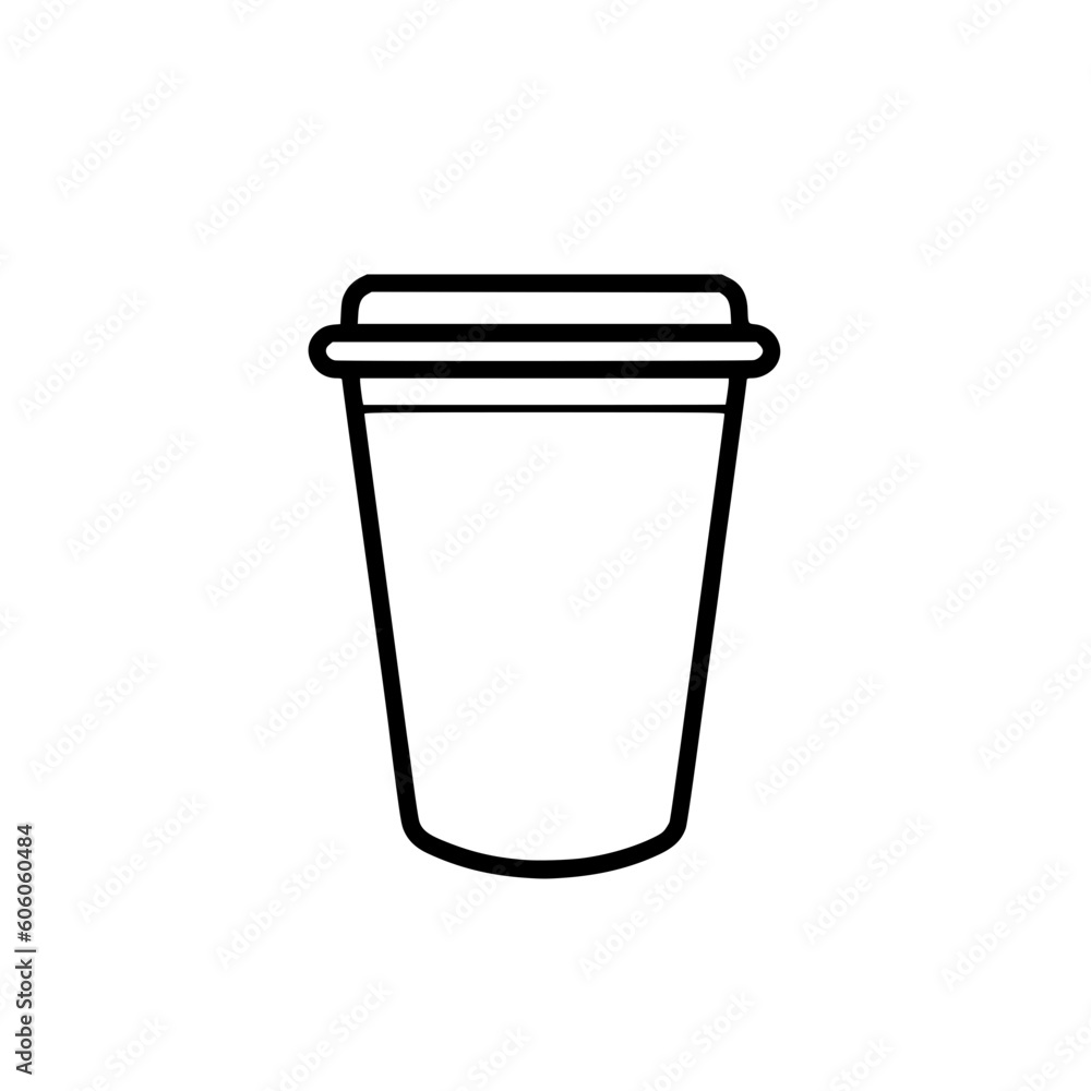 Plastic coffee cup vector illustration isolated on transparent background Plastic coffee cup vector illustration isolated on transparent background