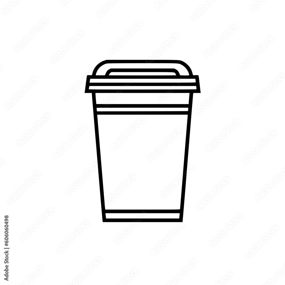 Plastic coffee cup vector illustration isolated on transparent background Plastic coffee cup vector illustration isolated on transparent background