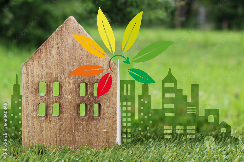Φωτογραφία Concept ville verte transition écologique et rénovation énergétique, économie et