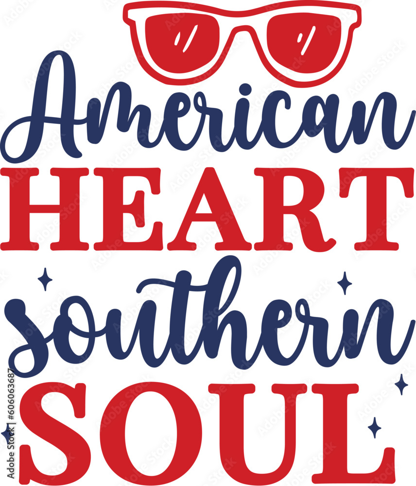 American heart southern soul 4th of july svg
