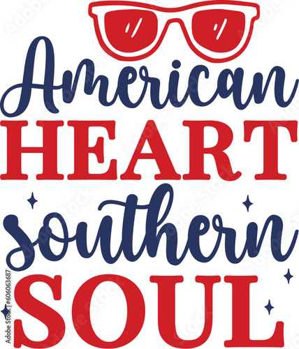 American heart southern soul 4th of july svg 
