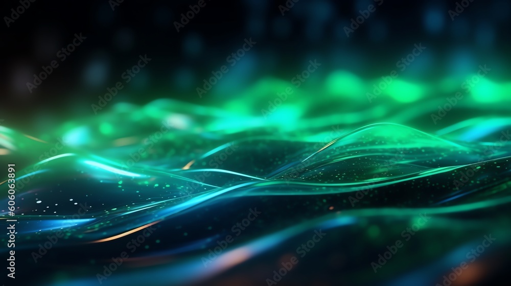 Wave lines curve with green blue illustration for background template. Ai generative Wave lines curve with green blue illustration for background template. Ai generative