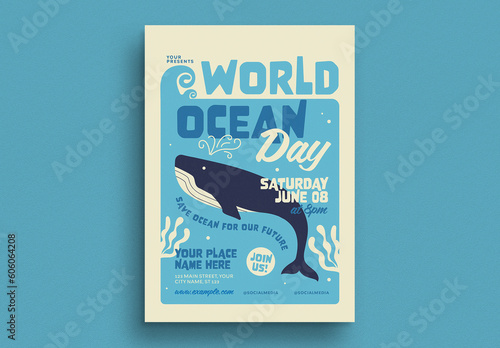 Modern Retro World Ocean Event Flyer (ID: 606064208)