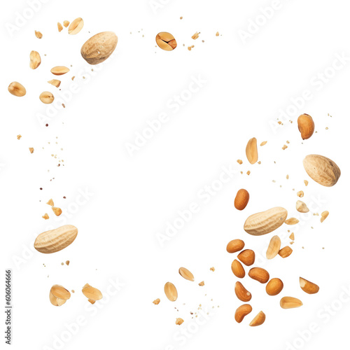 scatter peanut isolated on transparent background cutout , generative ai © Natural PNG