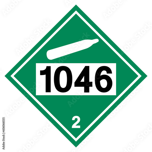 UN1046 Class 2 Helium Symbol Sign , Vector Illustration, Isolate On White Background Label .EPS10