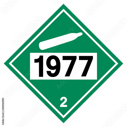 UN1977 Class 2 Nitrogen Liquid Symbol Sign , Vector Illustration, Isolate On White Background Label .EPS10