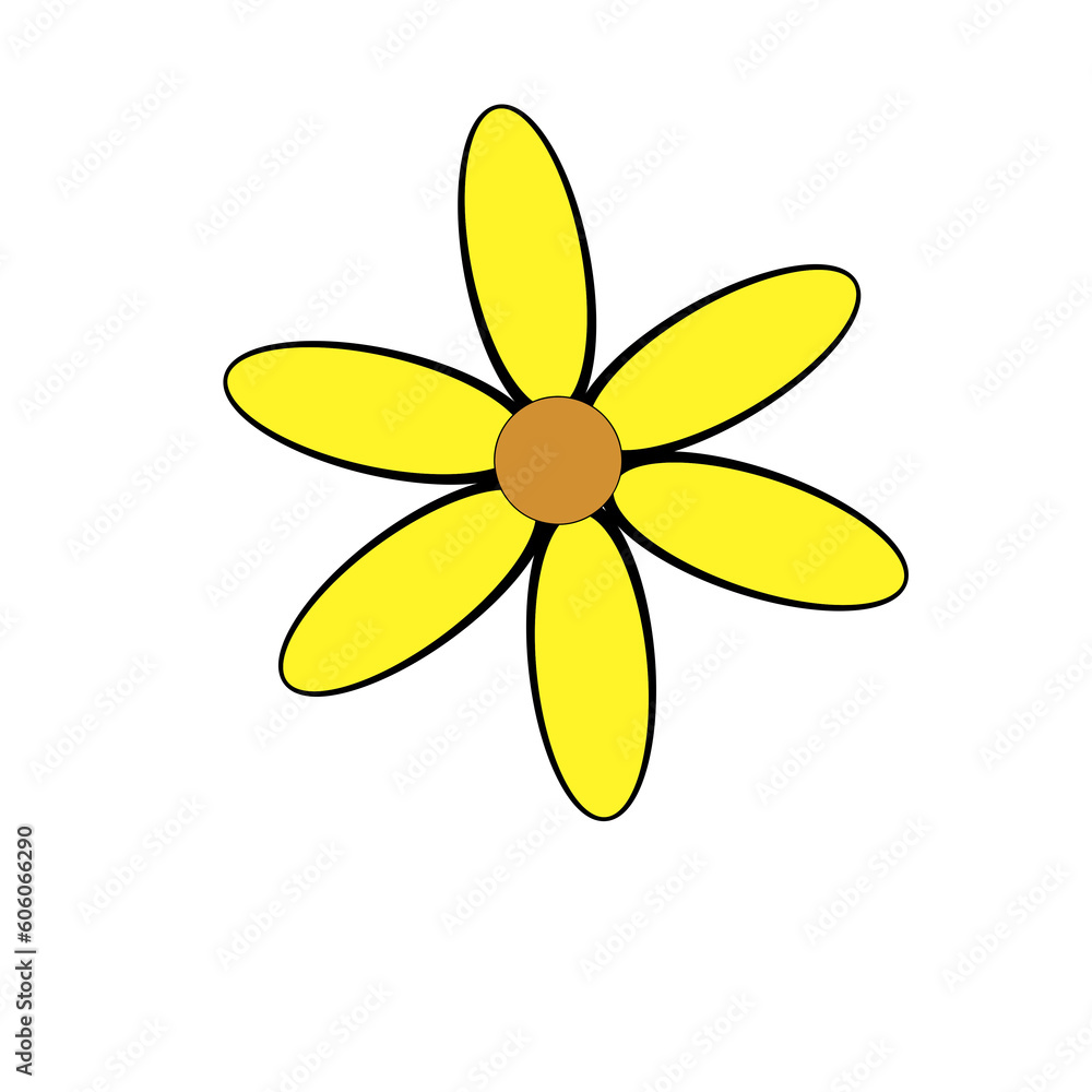 Flower icon on white background for graphic and web design. Simple vector sign. Internet concept symbol for website button or mobile app