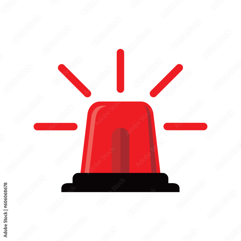 Photography flat siren vector illustration