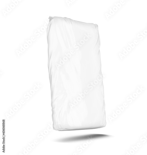 Clear Plastic Groats Flour Sugar Food Bag 3D Rendering