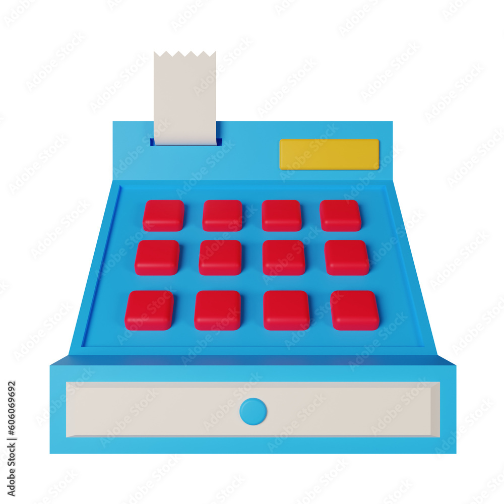 3d icon cash register isolated on transparent background 3d icon cash register isolated on transparent background