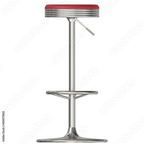 3D rendering illustration of a diner bar stool