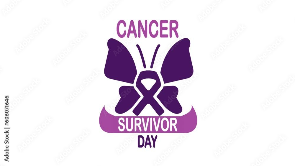 national cancer survivor day animated text. 4k video greeting card. gift card. alpha channel. national cancer survivor day animated text. 4k video greeting card. gift card. alpha channel.