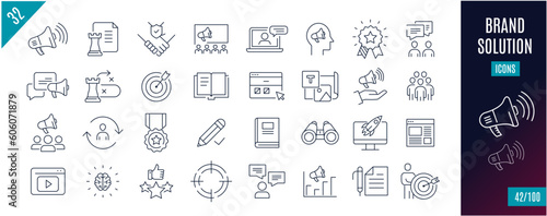 Best collection Brand line icons. Advertisement, web,...