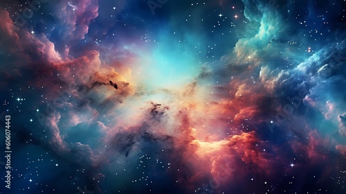 Stellar Nebula In Space Generative AI
