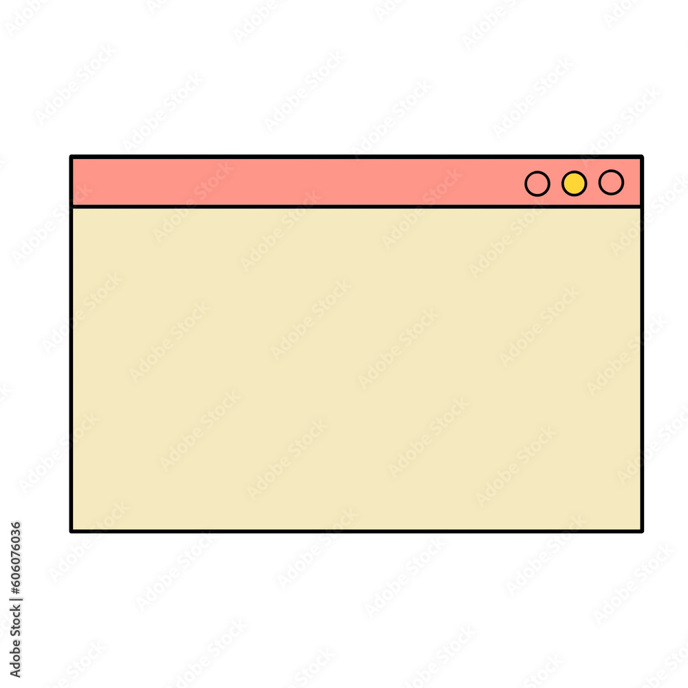 Window dialog box, email browser computer windows screen background illustration hand drawn pastel colors Window dialog box, email browser computer windows screen background illustration hand drawn pastel colors