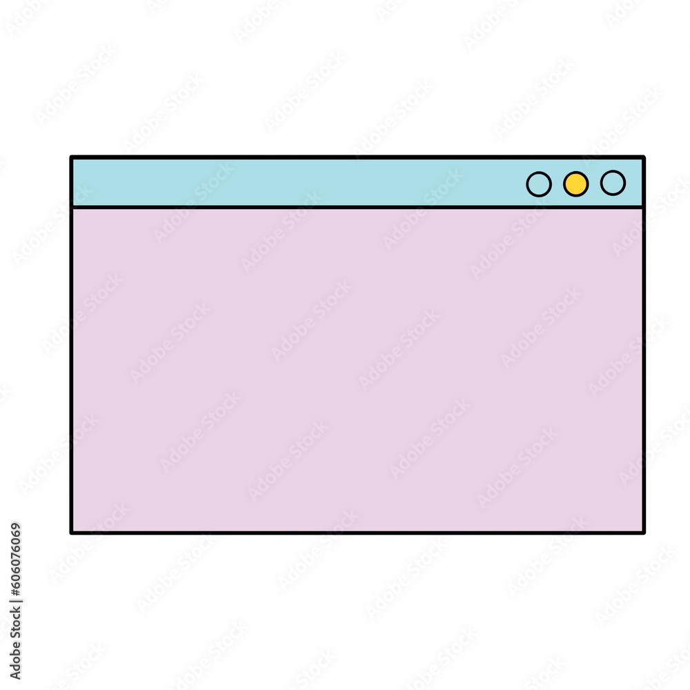 Window dialog box, email browser computer windows screen background illustration hand drawn pastel colors Window dialog box, email browser computer windows screen background illustration hand drawn pastel colors