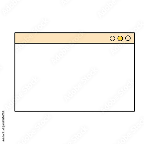 Window dialog box, email browser computer windows screen background illustration hand drawn pastel colors © blumensdiary