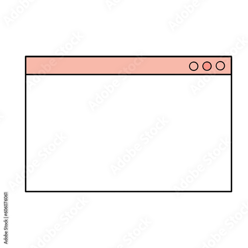 Window dialog box, email browser computer windows screen background illustration hand drawn pastel colors