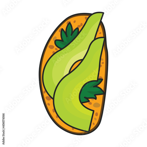 Sandwich vector icon.Color vector icon isolated on white background sandwich.