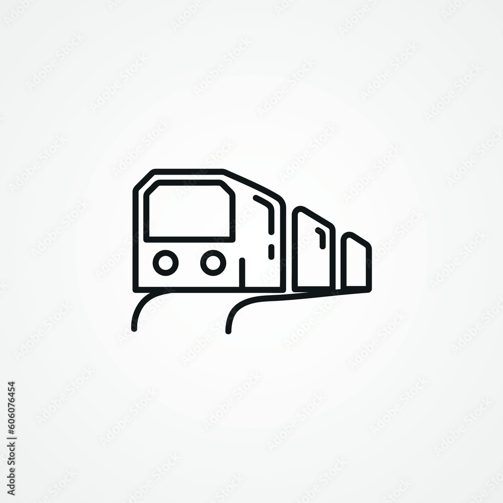 train line icon. train outline icon. train line icon. train outline icon.