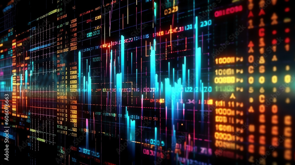 An image of modern chart trading investment illustration for background template. Ai generative An image of modern chart trading investment illustration for background template. Ai generative