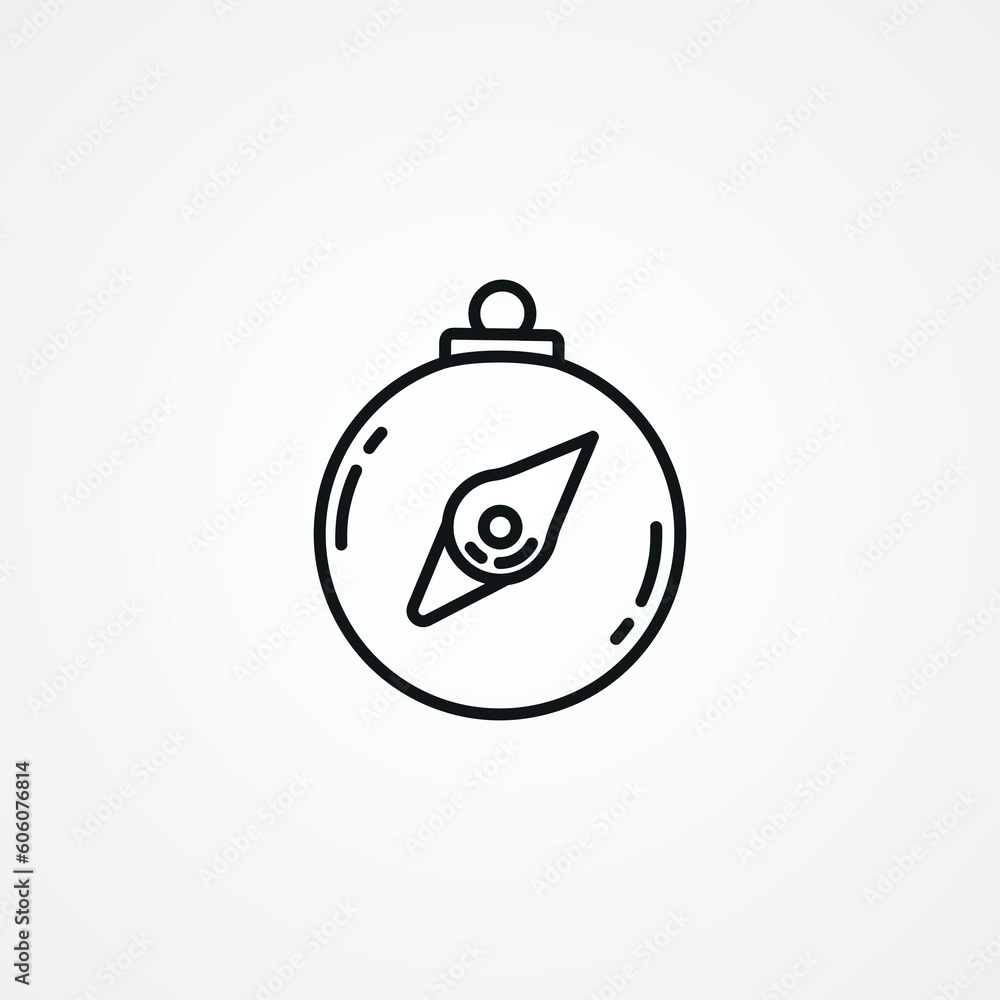 Compass line icon, Navigation symbol Compass line icon, Navigation symbol