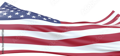 Digital Glory: Mesmerizing 3D USA Flag Embodies American Heritage