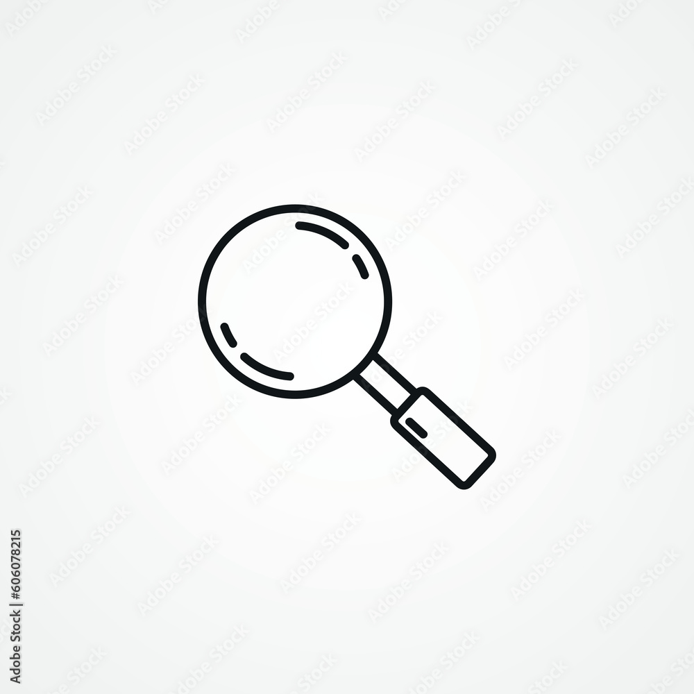 magnifying glass line icon, magnifying glass outline icon magnifying glass line icon, magnifying glass outline icon