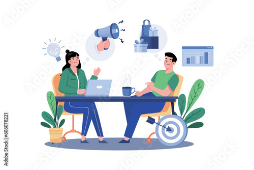 Advertising executives develop effective campaigns for clients.