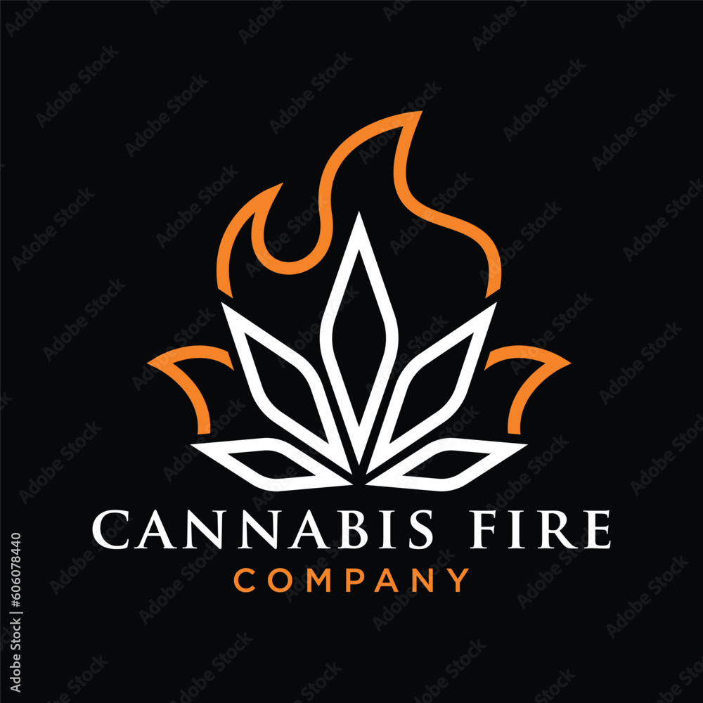 cannabis and fire logo template, cannabis and fire vector illustration, cannabis and fire logo elements cannabis and fire logo template, cannabis and fire vector illustration, cannabis and fire logo elements