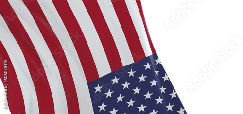 Fototapeta Naklejka Na Ścianę i Meble -  American Flag or United States of America national flag background in sunlight, close up