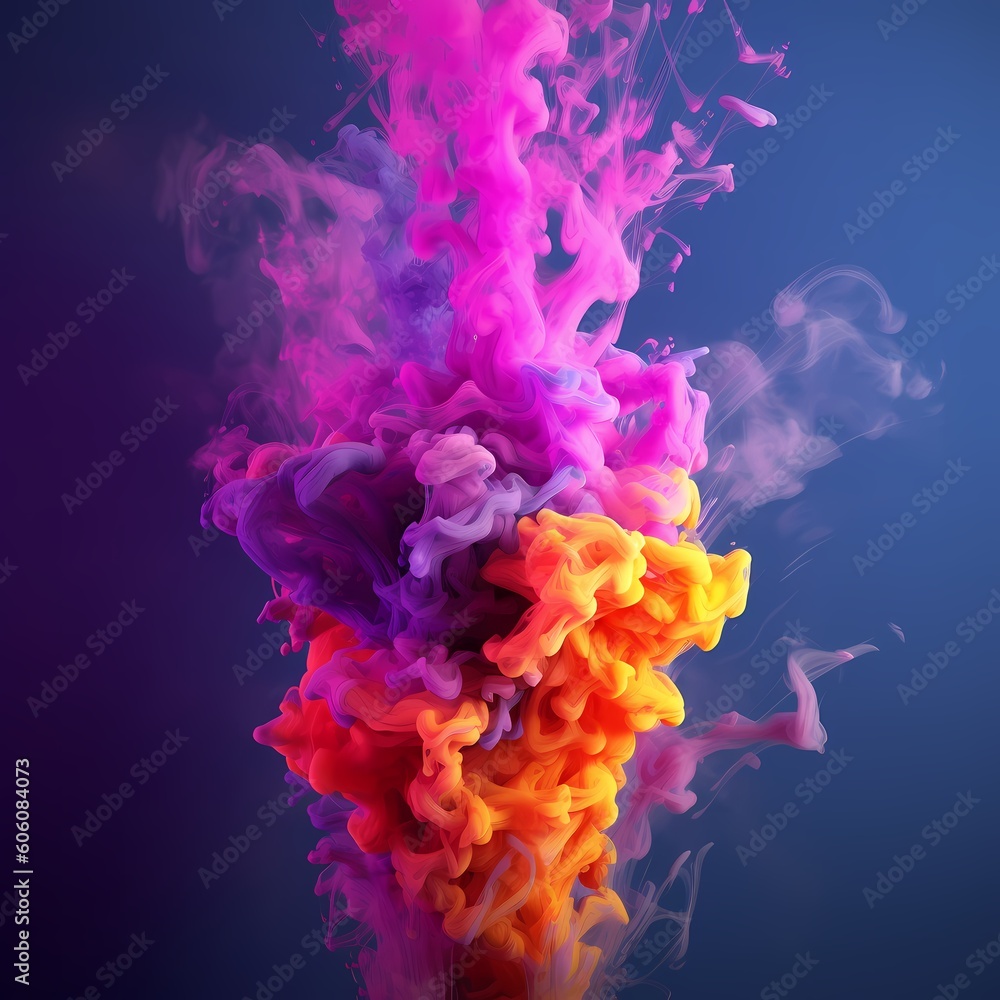 3d render colorful smoke,Generative AI 3d render colorful smoke,Generative AI