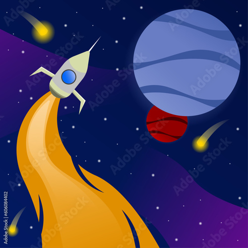 Rocket in space