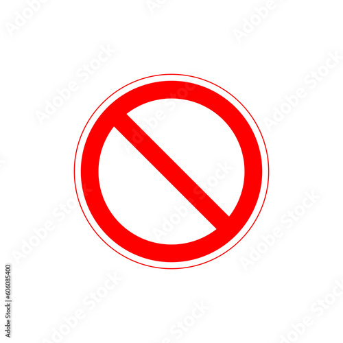 Free Download Prohibition no symbol Red round stop warning sign icon isolated on transparent background - GFXLoad