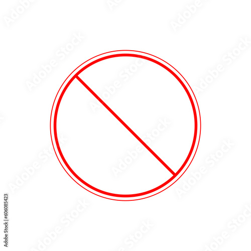 Free Download Prohibition no symbol Red round stop warning sign icon isolated on transparent background - GFXLoad