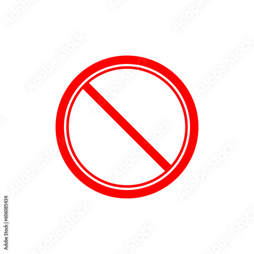 Free Download Prohibition no symbol Red round stop warning sign icon isolated on transparent background - GFXLoad