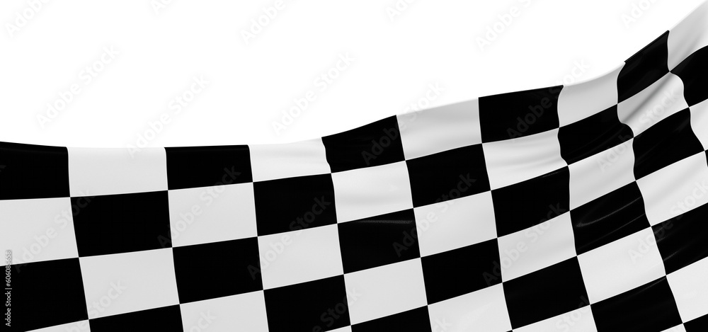Obraz premium Black and white flag